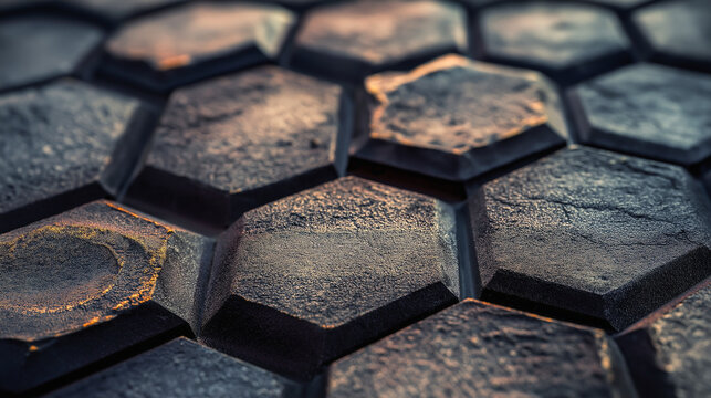 Geometric abstract background with simple hexagonal elements. Creative idea for technology, medicine, science, industry. Design, banner, website