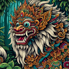 chinese style dragon of barong art
