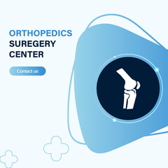 Technology for treatment of knee and joint bone injury. Abstract traumatology and orthopedics. Medical science in the hospital for body joints.