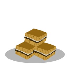 Martabak manis Indonesian cake illustration
