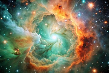 space nebula clouds among star pigs
