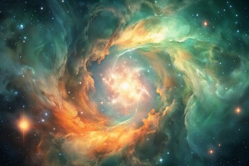 space nebula clouds among star pigs