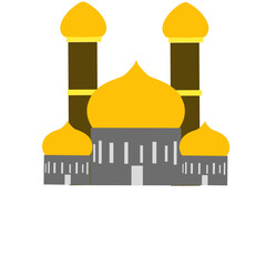 The Beautiful Gold Mosque illustration
