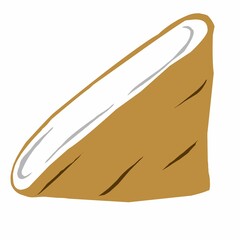 Tofu Indonesian traditional food illustration