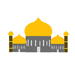 The Beautiful Gold Mosque illustration
