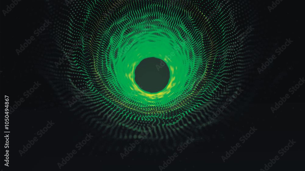 Poster flight motion graphic in digital technology tunnel. abstract digital background. data flow informati