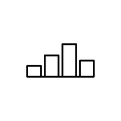 Bar Chart Icon Flat fill set collection