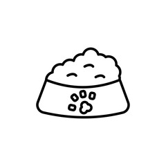 Dog food icon Flat fill set collection