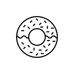 Doughnut icon Flat fill set collection