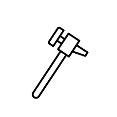 Hammer icon Flat fill set collection