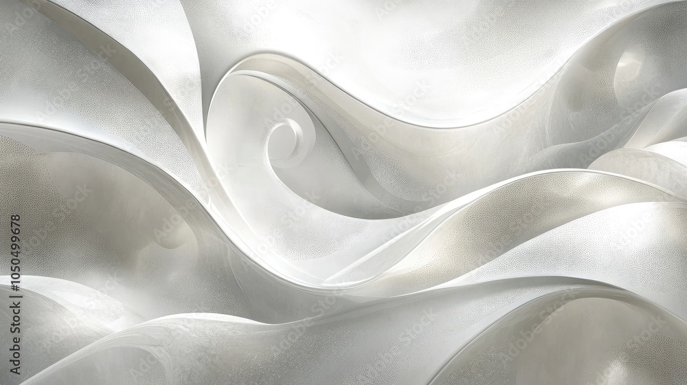 Poster monochromatic abstract pattern with soft gray tones, creating a calming and emotional atmosphere