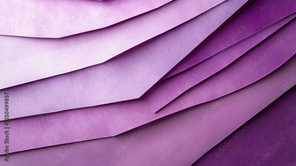 Poster monochromatic purple paper stack creating an abstract textured background