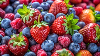 Obraz premium Close-up of Mixed Fresh Berries
