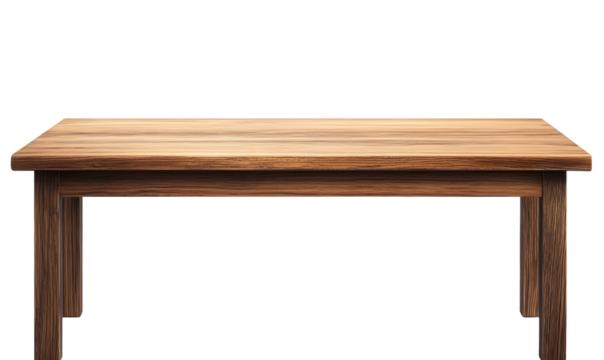 empty wooden table front view isolated PNG transparent