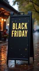 Ad Black friday banner. Holiday Black friday sale poster. Sales holidays frame banner