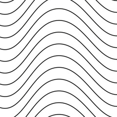 Black Thin line graphic wavy abstract background.