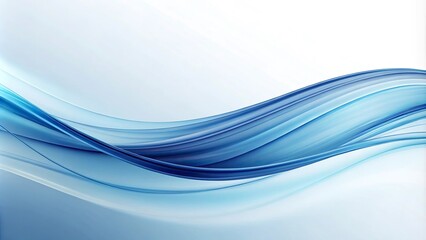 delicate blue wave on white background