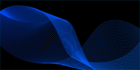 Modern multicolor gradient flowing wave lines. Parallel lines of vibrant color. Stylized line art background. curving and wavy gradient lines against a black background.	