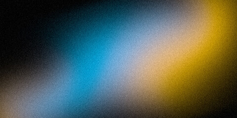 gradient background with blue, yellow, and black hues, featuring a grainy texture for poster header banner wallpaper cover design.