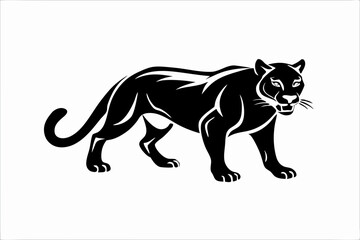 Obraz premium Stealthy Cougar Silhouette Design