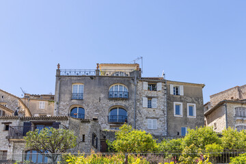 Fototapeta premium Townscape Saint Paul de Vence in Alpes Maritimes department in the Provence Alpes Cote d'Azur region of Southeastern France.