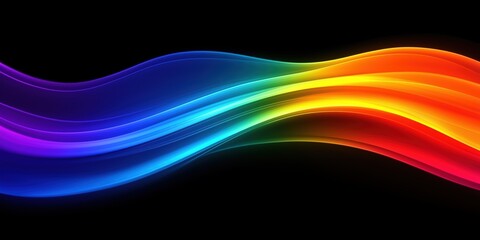 rainbow wave on a black background
