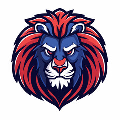 Lion head mascot logo vector illustration