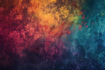 Colorful artwork on dark canvas