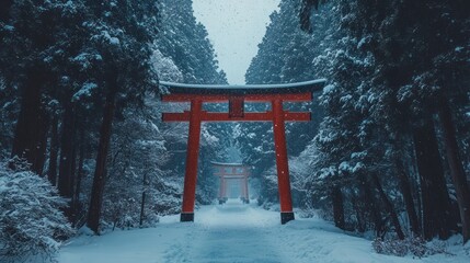 Snowy Path to the Shrine