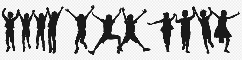 childrens day, Banner, Poster, silhouette of a person in a jump