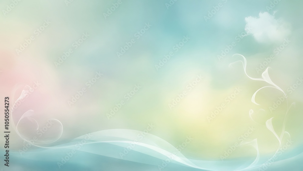 Poster abstract blue background with bokeh. generative ai.