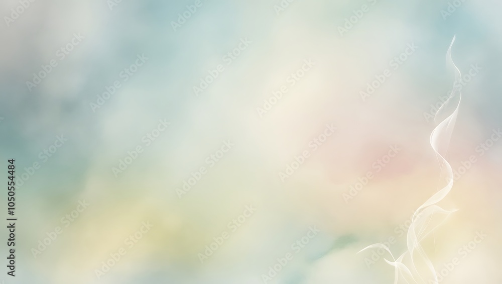 Poster abstract blue background with bokeh. generative ai.