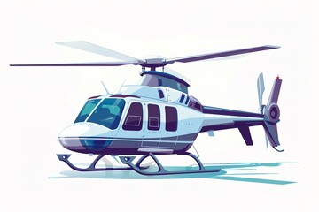Helicopter elegant icon on white background.