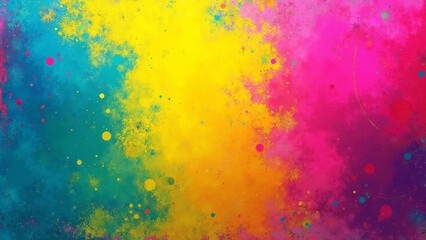 Fototapeta premium Colorful spray fluo paint digital art background, 16:9 widescreen, 300 dpi, with free space for text