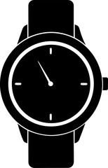 wristwatch silhouette vector