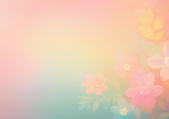 Fototapeta premium pastel grainy gradient background with soft focus and delicate floral patterns