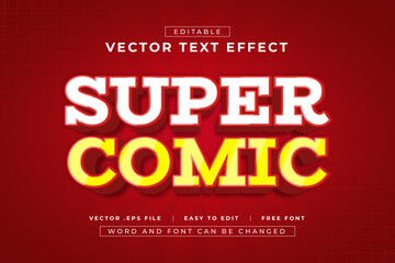 Super Comic 3D editable text effect