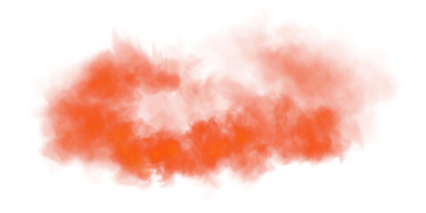 Fantastic red smoke. Magic smoke. Smog cloud on podium or stage. Fog vapor over ground or water surface, magic haze. PNG.