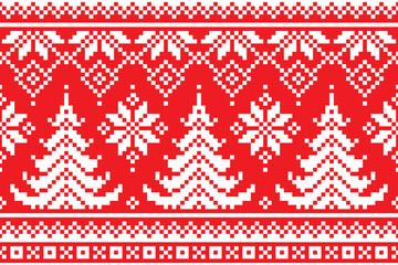 Christmas vector illustration, Christmas wallpaper, pattern, cross stitch, high quality resolution, fabric decoration for textile, clothing, embroidery, Christmas, curtains, fabric
