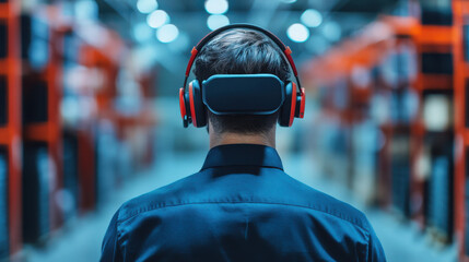 Efficient warehouse manager using headset for operations oversight
