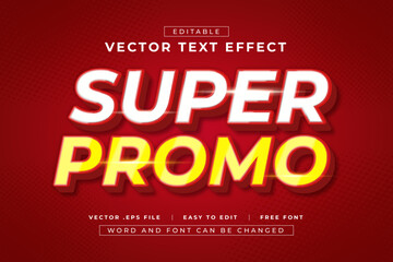Vector Super Promo editable text effect