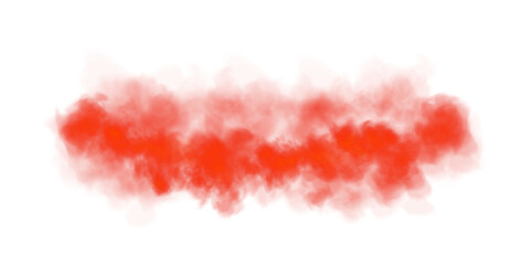 Fantastic red smoke. Magic smoke. Smog cloud on podium or stage. Fog vapor over ground or water surface, magic haze. PNG.