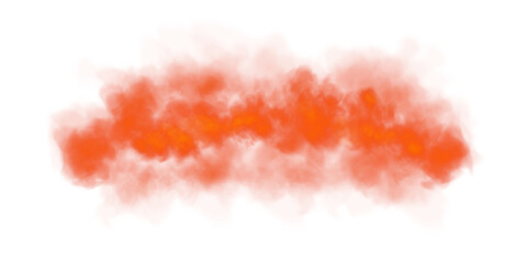 Fantastic red smoke. Magic smoke. Smog cloud on podium or stage. Fog vapor over ground or water surface, magic haze. PNG.