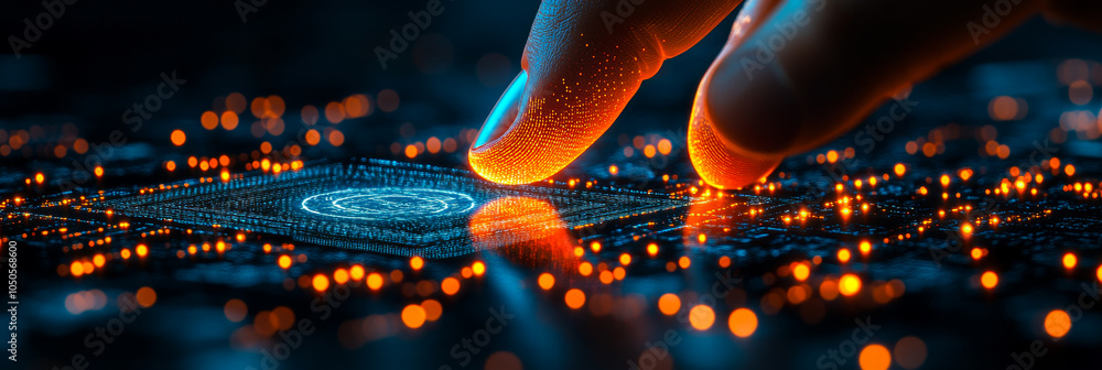 Poster biometric authentication in cryptocurrency transactions with blockchain network visualization
