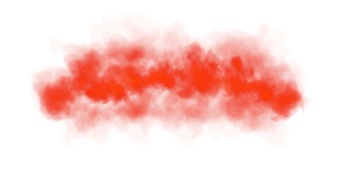 Fantastic red smoke. Magic smoke. Smog cloud on podium or stage. Fog vapor over ground or water surface, magic haze. PNG.