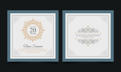 ornament pattern style elegant birthday invitation