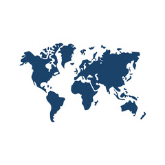 Fototapeta premium Stylized world map illustration for geography and global concepts