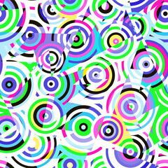 Colorful circles. Seamless pattern