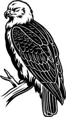 Obraz premium Cute Kid Eagle Bird Sleeping Cartoon Vector Generative AI 