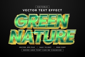 Green Nature editable text effect